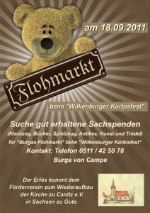 Einladung Flohmarkt 2011 in Wilkenburg
